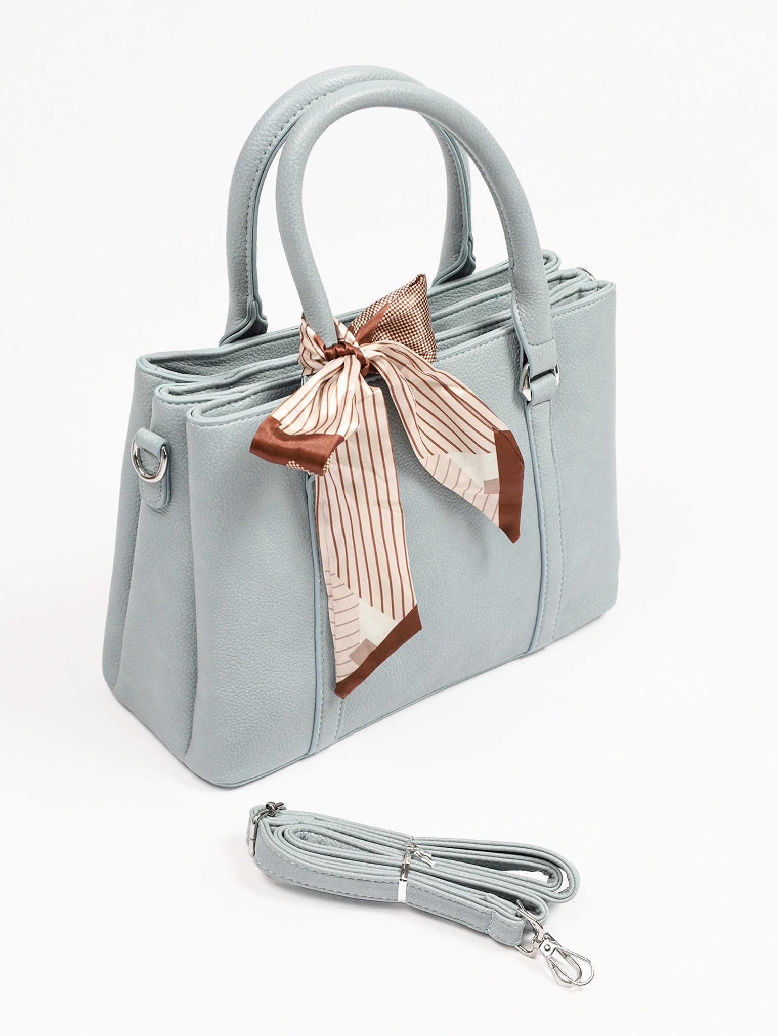 Сумка-тоут с декоративным платком в ассортименте